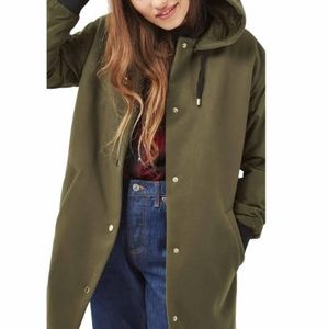Topshop Green Harley Bomber Coat in Size 2 (S/XS)